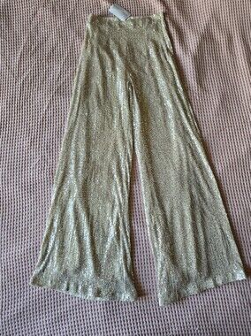 NWT: Sparkling Gold Sequin Pants